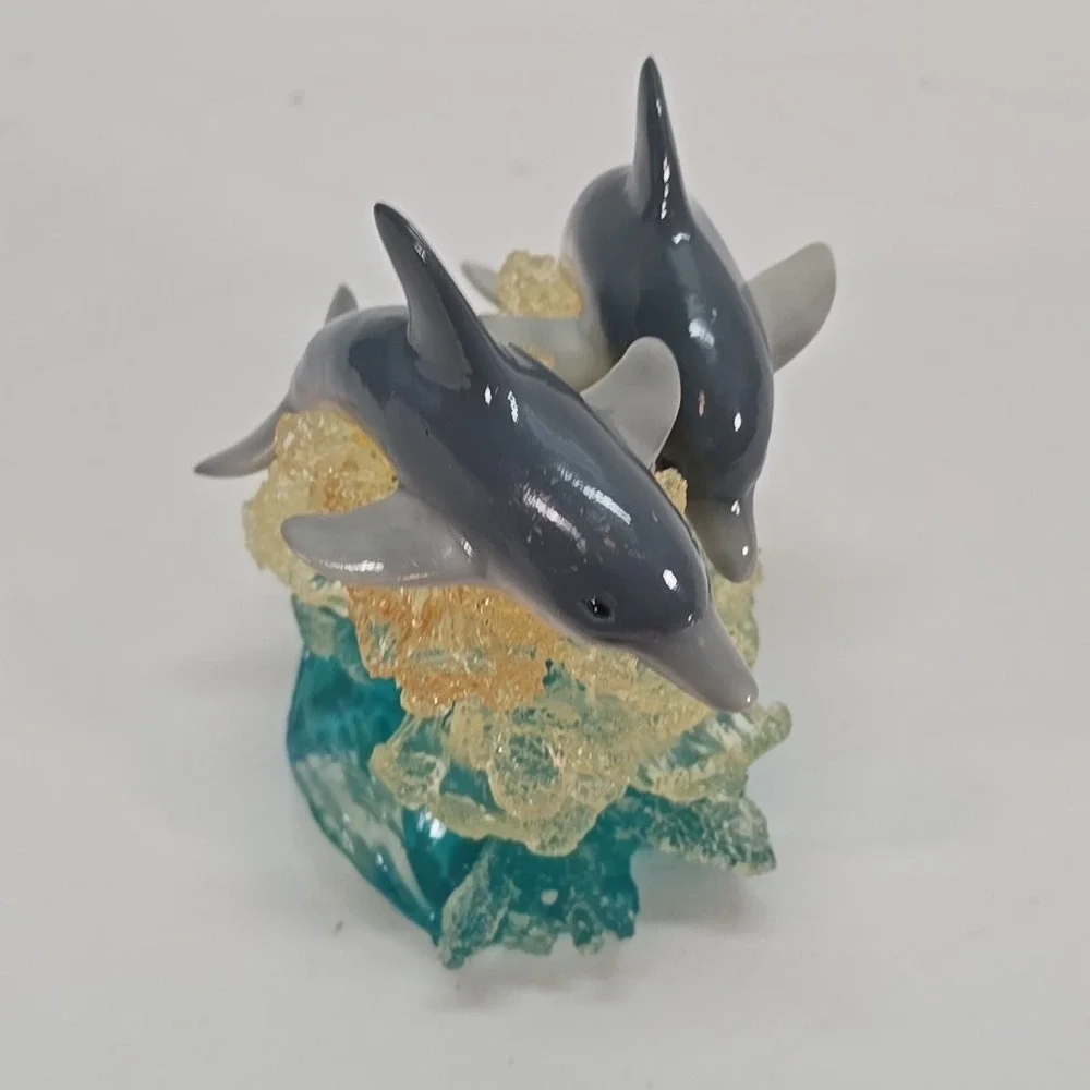 Sea Life Double Figurine Acrylic‎ Jumping Dolphins #42300 Code FVL-DOL